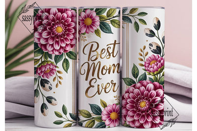 Pink Floral Leopard Best Mom Ever PNG Sublimation sassyprint 