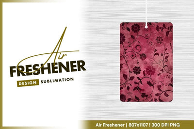 Pink Floral Pattern with Dark Burgundy Flowers and Swirls on Textured Background Sublimation Regulrcrative 