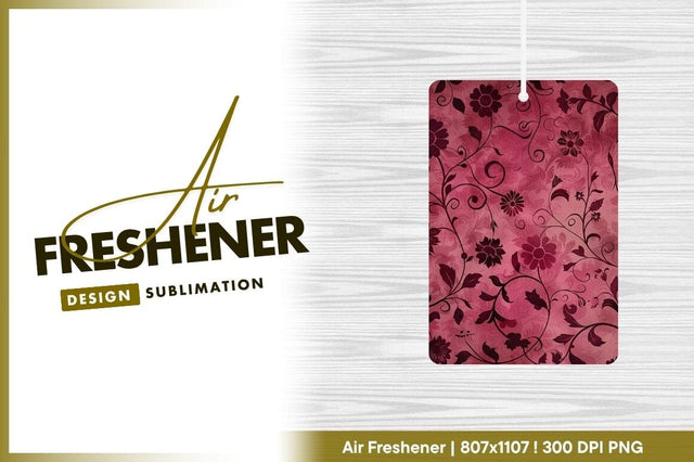 Pink Floral Pattern with Dark Burgundy Flowers and Swirls on Textured Background Sublimation Regulrcrative 