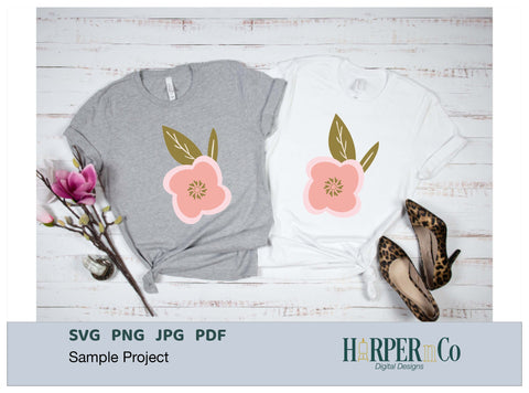 Pink Flower 1 SVG PNG Cut EPS File SVG HarperNCo 