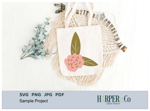 Pink Flower 10 SVG PNG Cut EPS File SVG HarperNCo 