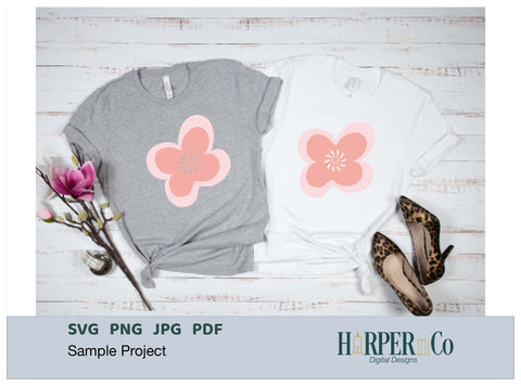 Pink Flower 12 SVG PNG Cut EPS File SVG HarperNCo 