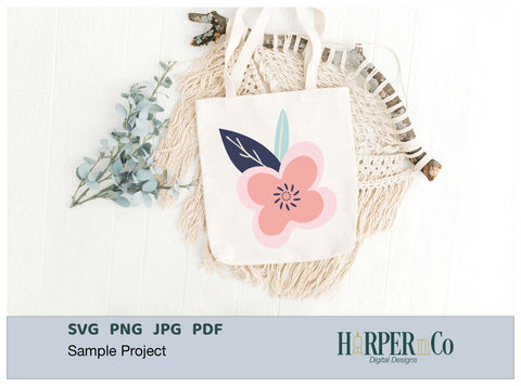 Pink Flower 13 SVG PNG Cut EPS File SVG HarperNCo 