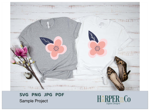 Pink Flower 14 SVG PNG Cut EPS File SVG HarperNCo 