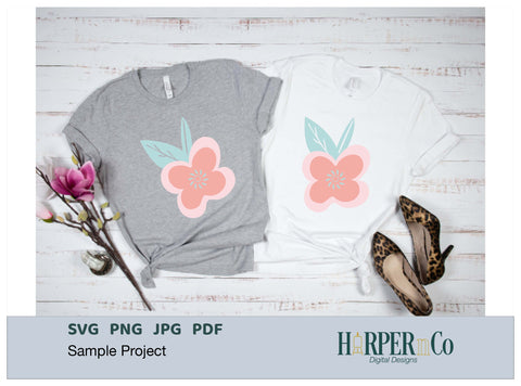 Pink Flower 15 SVG PNG Cut EPS File SVG HarperNCo 