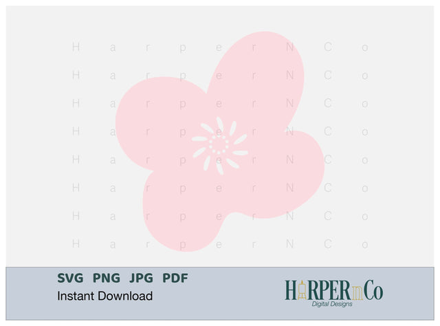 Pink Flower 17 SVG PNG Cut EPS File SVG HarperNCo 