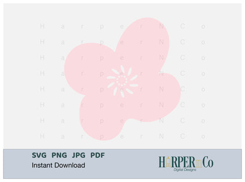 Pink Flower 17 SVG PNG Cut EPS File SVG HarperNCo 
