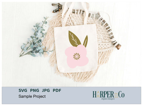 Pink Flower 2 SVG PNG Cut EPS File SVG HarperNCo 