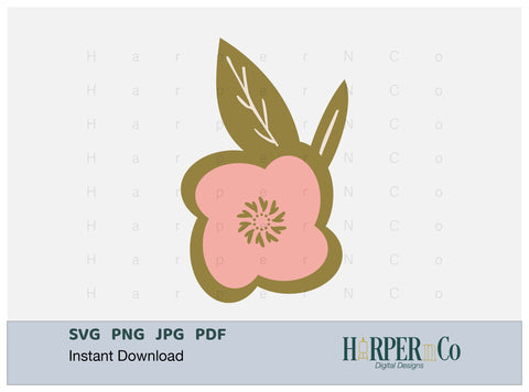 Pink Flower 3 SVG PNG Cut EPS File SVG HarperNCo 