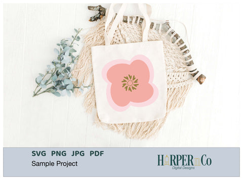 Pink Flower 4 SVG PNG Cut EPS File SVG HarperNCo 