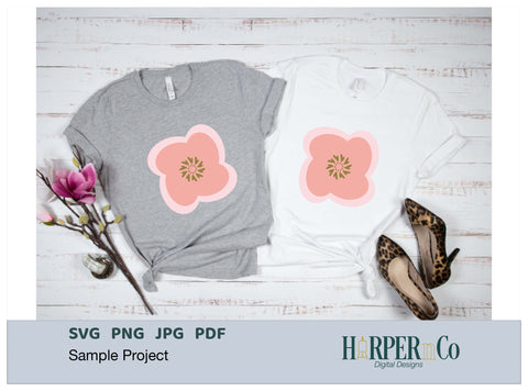 Pink Flower 4 SVG PNG Cut EPS File SVG HarperNCo 