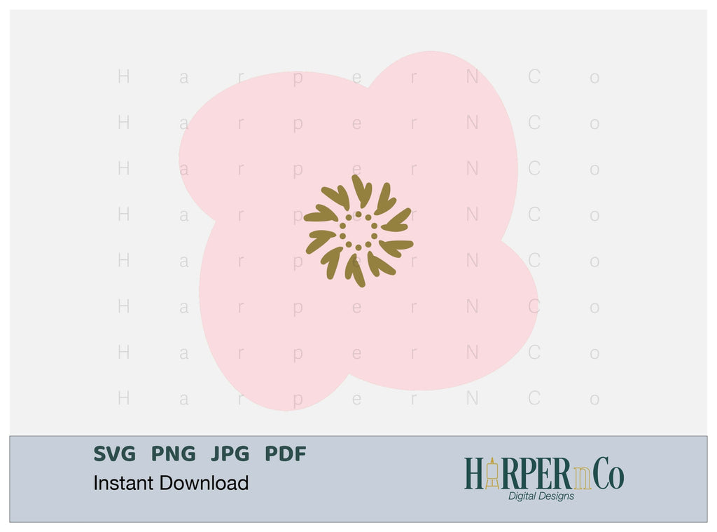 Pink Flower 1 SVG PNG Cut EPS File - So Fontsy