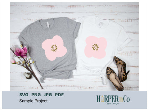 Pink Flower 5 SVG PNG Cut EPS File SVG HarperNCo 