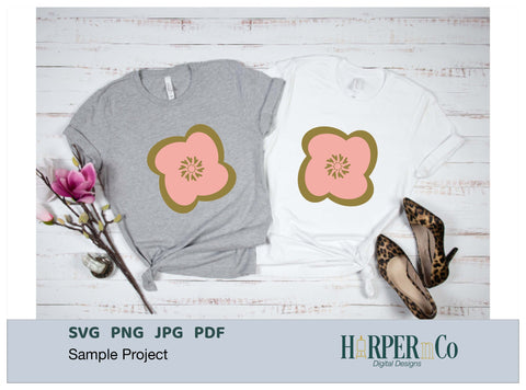 Pink Flower 6 SVG PNG Cut EPS File SVG HarperNCo 