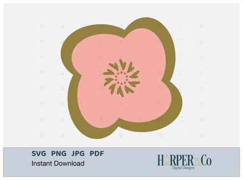 Pink Flower 6 SVG PNG Cut EPS File SVG HarperNCo 