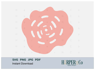 Pink Flower 8 SVG PNG Cut EPS File SVG HarperNCo 