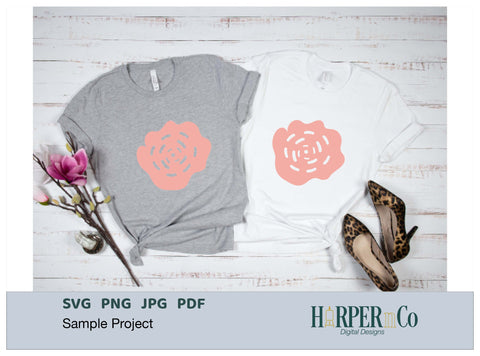 Pink Flower 8 SVG PNG Cut EPS File SVG HarperNCo 