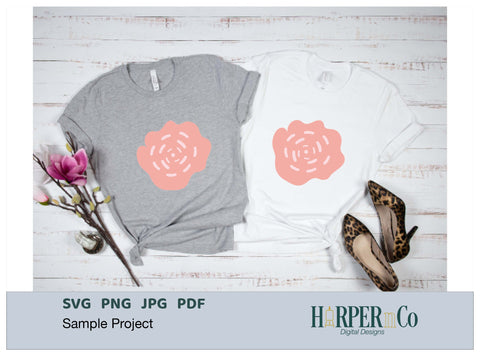 Pink Flower 9 SVG PNG Cut EPS File SVG HarperNCo 