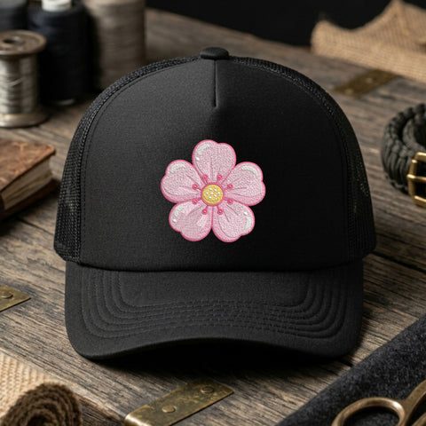 Pink Flower Embroidery Design – Cute Floral Blossom Spring Machine Embroidery File, 9 Sizes Embroidery/Applique DESIGNS PatternFeed8 