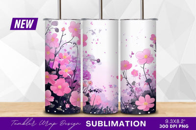 Pink flowers watercolor background clipart png Sublimation Regulrcrative 