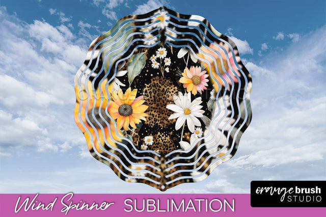 Pink Flowers Wind Spinner - Summer Wind Spinner Sublimation Sublimation OrangeBrushStudio 