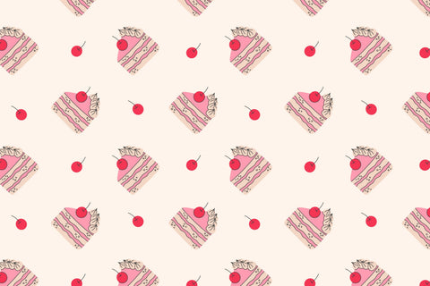 Pink Food & Drink Seamless Patterns & Digital Papers Set Digital Pattern Rin Green 