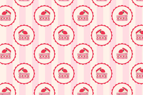 Pink Food & Drink Seamless Patterns & Digital Papers Set Digital Pattern Rin Green 