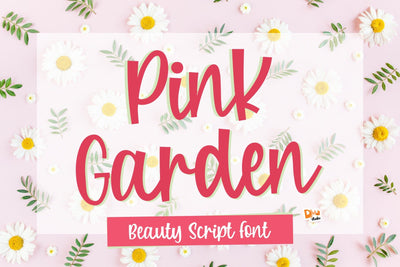 Pink Garden Font Dm Letter Studio 