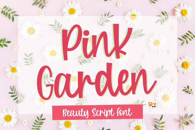 Pink Garden Font Dm Letter Studio 