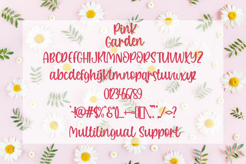 Pink Garden Font Dm Letter Studio 