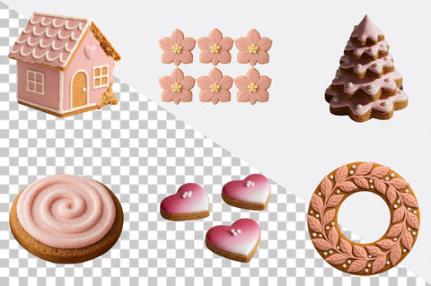 Pink Gingerbread Clipart Sublimation Sublimation SVGArt 