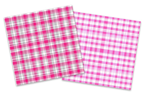 Pink Gingham Digital Paper Pack Sublimation BijouBay 