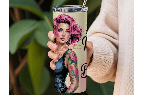 Pink Glam Sunflower Tumbler Wrap Sublimation DesignSVG 