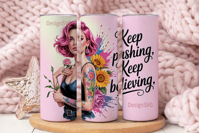 Pink Glam Sunflower Tumbler Wrap Sublimation DesignSVG 