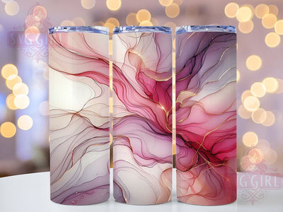 Pink Glitter Abstract Tumbler, Alcohol Ink Tumbler, Abstract 20oz Wrap, Sublimation Design, Glitter Lover Gift, Artistic Ink Wrap, Modern Abstract Tumbler Sublimation SvggirlplusArt 