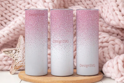 Pink Glitter Confetti 20oz Tumbler Wrap Sublimation DesignSVG 
