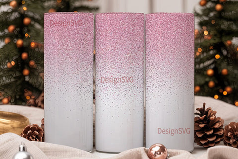 Pink Glitter Confetti 20oz Tumbler Wrap Sublimation DesignSVG 
