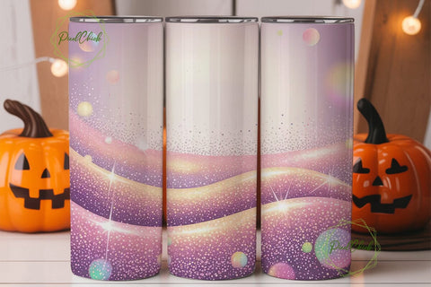 Pink Glitter Glam 20oz Tumbler Wrap Sublimation PixelChick 