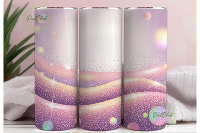 Pink Glitter Glam 20oz Tumbler Wrap Sublimation PixelChick 