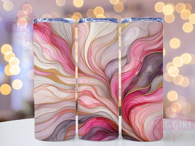 Pink Glitter Ink Tumbler, Alcohol Ink Tumbler, 20Oz Sublimation, Pink Ink Texture, Glitter Ink Printable, Pink Abstract Wrap, Alcohol Ink Pattern Sublimation SvggirlplusArt 
