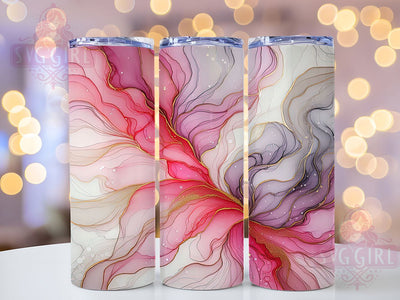 Pink Glitter Ink Tumbler, Alcohol Ink Tumbler, 20Oz Sublimation, Pink Ink Texture, Glitter Ink Printable, Pink Abstract Wrap, Alcohol Ink Pattern Sublimation SvggirlplusArt 