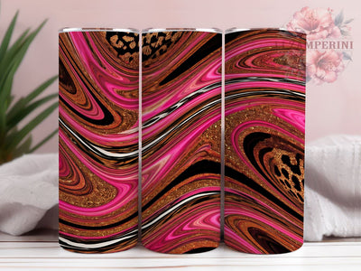 Pink Glitter Leopard 20oz Tumbler, Leopard Print Design, 20oz Sublimation, Sparkly Drinkware, Animal Print Tumbler, Unique Gift, Fashionable Tumbler Wrap Sublimation Li Zamperini 