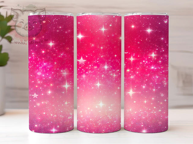 Pink Glitter Ombre Tumbler Wrap, Ombre Sparkle Mug, Shimmer Gradient Cup, Glamorous Glitter Wrap, Stylish Bling Design, Glittery Aesthetic Gift, Sublimation Tumbler Wrap Sublimation Lara' s Designs 