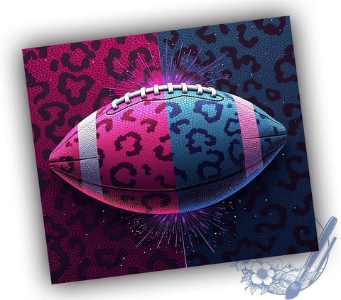 Pink Glitter Tumbler Wrap, Bling Leopard Tumbler, Football Tumbler Wrap, Leopard Print Tumbler, 20oz Tumbler Wrap, Sublimation Design, Digital Download, Cricut Design, Silhouette Design Sublimation ToriDesigns 
