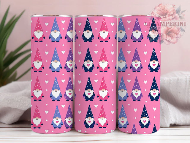 Pink Gnome Pattern 20oz Tumbler, Pink Gnome Pattern, Pink Gnome Tumbler, Gnome Pattern PNG, Pink Gnome Wrap, 20oz Tumbler Wrap, Pink Gnome PNG, Gnome Tumbler PNG Sublimation Li Zamperini 