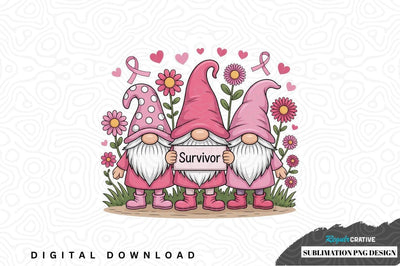 Pink gnome survivors sublimation png design Sublimation Regulrcrative 