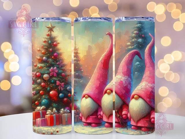 Pink Gnomes Christmas Tumbler Wrap Winter Skinny 20 oz Tumbler Sublimation Design Christmas Gnomes Tumbler PNG, Digital Download Sublimation SvggirlplusArt 