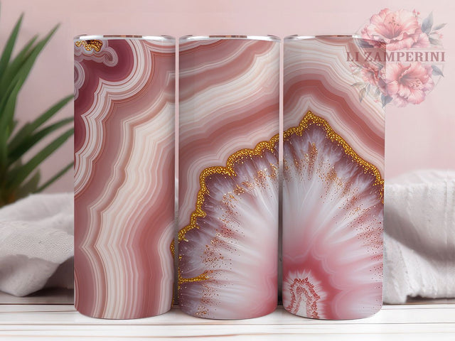 Pink Gold Marble Glitter Tumbler, Abstract Glitter Tumbler, 20Oz Sublimation, Marble Glitter Printable, Elegant Pink Gold Design, Abstract Tumbler Wrap, Glam Marble Art Sublimation Li Zamperini 