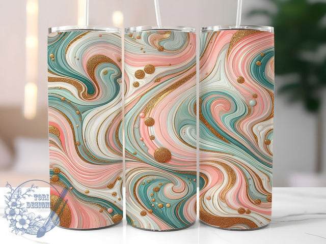 Pink Gold Marble Tumbler Wrap, Gold Marble Wrap, 20oz Tumbler Design, Marble Sublimation Wrap, Pink Gold Cup Wrap, Elegant Tumbler Design, Pink and Gold Wrap Sublimation ToriDesigns 