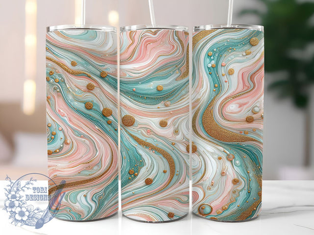 Pink Gold Marble Tumbler Wrap, Gold Marble Wrap, 20oz Tumbler Design, Marble Sublimation Wrap, Pink Gold Cup Wrap, Elegant Tumbler Design, Pink and Gold Wrap Sublimation ToriDesigns 